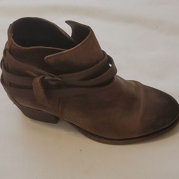 H by Hudson Brown Leather booties made in Portugal size 38 - Picture 1 of 11